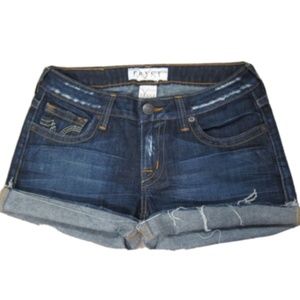 Y2K Vintage PRVCY Denim Jeans Custom Cut Off Shorts Flap Pocket sz 28